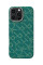 Чохол Pitaka Tactile Woven Monogram Green/Gold для iPhone 16 Pro Max - 2 - 0