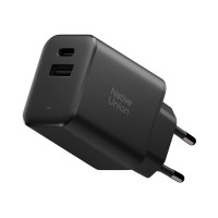 Зарядний пристрій Native Union Fast GaN Charger 45W (1 USB-C + 1 USB-A) Black