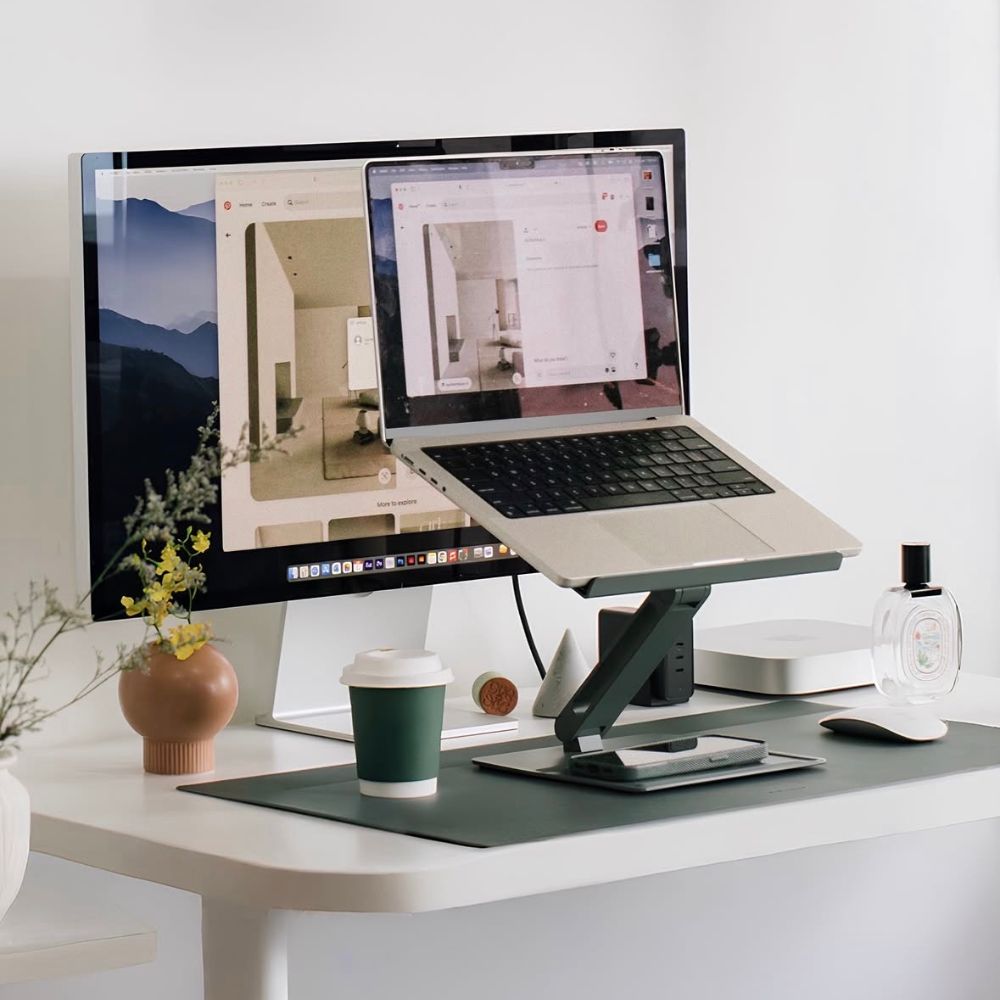 Регулируемая металлическая подставка для ноутбука Native Union Desk Laptop Stand Sandstone