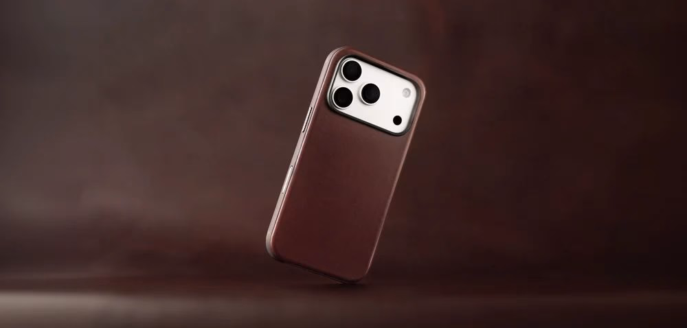 Шкіряний чохол Nomad Modern Horween Burgundy у повний зріст