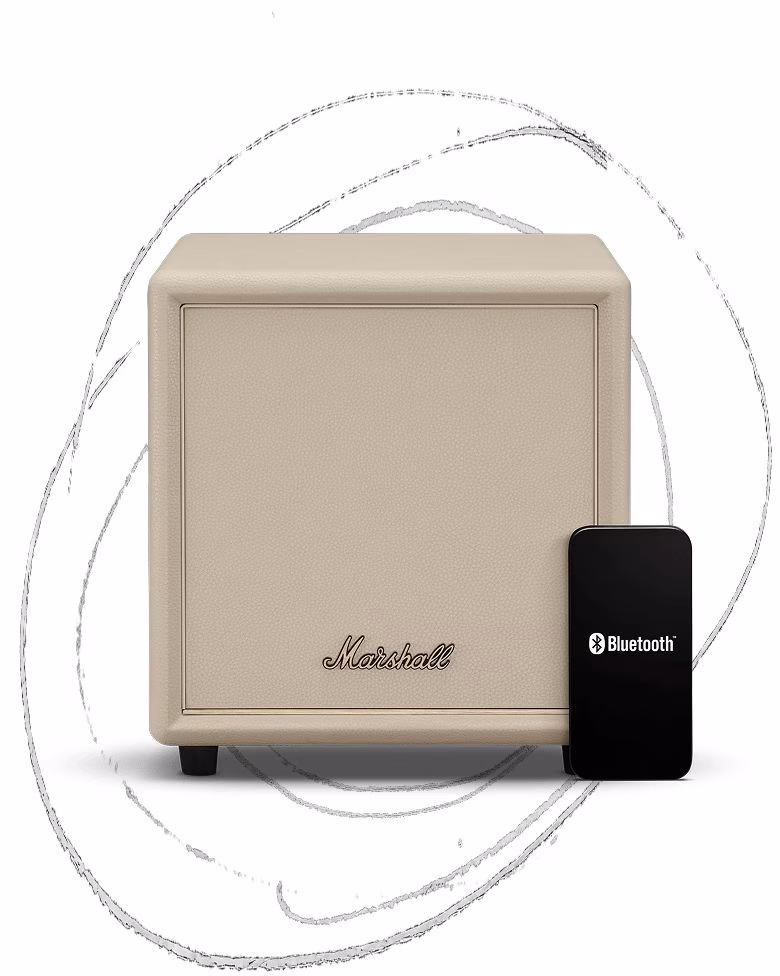 Керування сабвуфером Marshall Heston Sub 200 Cream через застосунок на смартфоні