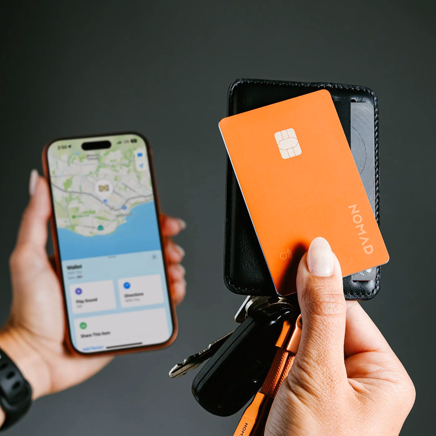 Трекер Nomad Pro Stellar Orange з додатком Apple Find My