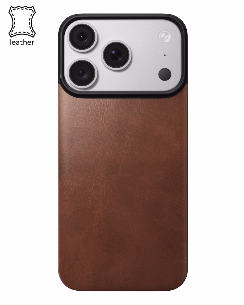 Шкіряний чохол Nomad Magnetic Back Horween для iPhone 18 Pro/17 Pro Black