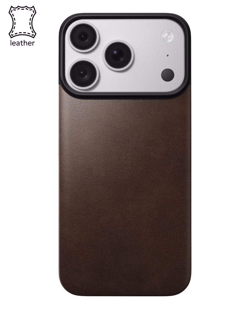 Шкіряний чохол Nomad Magnetic Back Horween для iPhone 18 Pro/17 Pro Rustic Brown