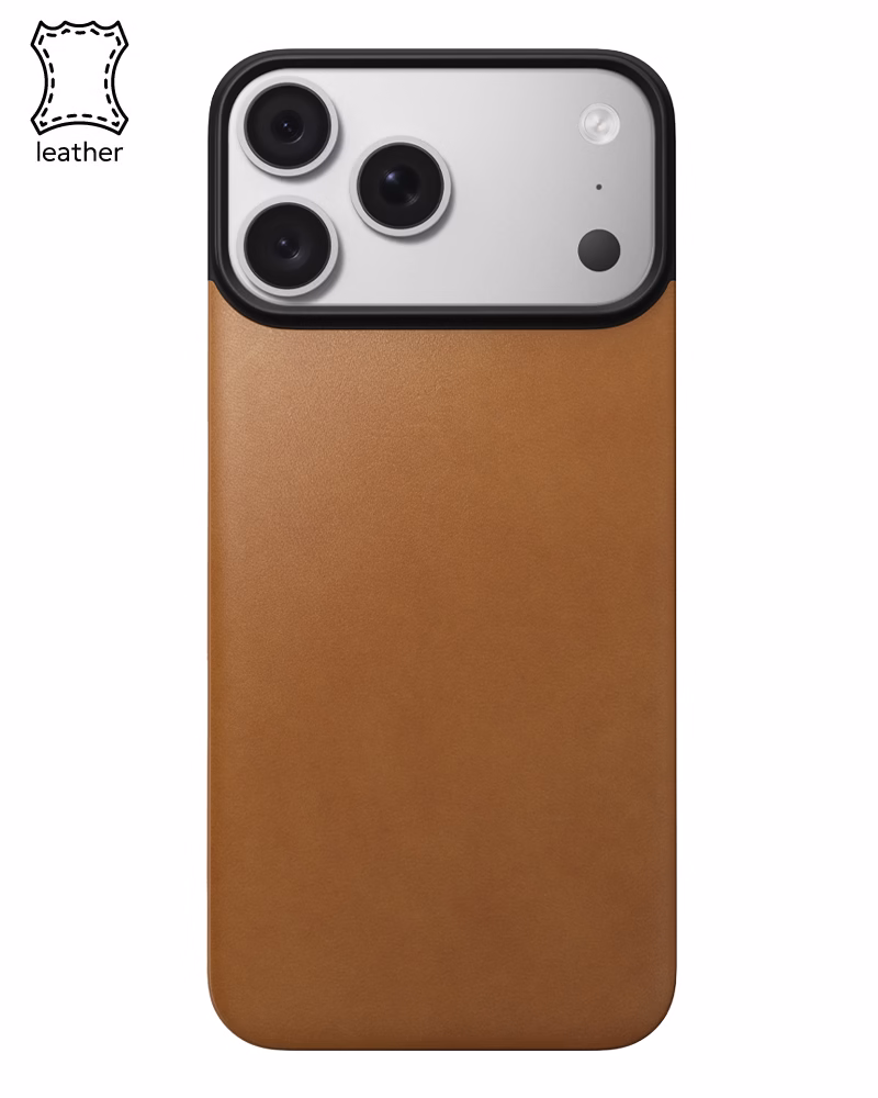 Шкіряний чохол Nomad Magnetic Back Horween для iPhone 18 Pro/17 Pro Saddle
