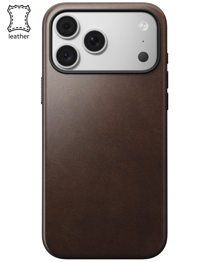 Шкіряний чохол Nomad Modern Horween для iPhone 18 Pro Max/17 Pro Max Rustic Brown - 3 - 1