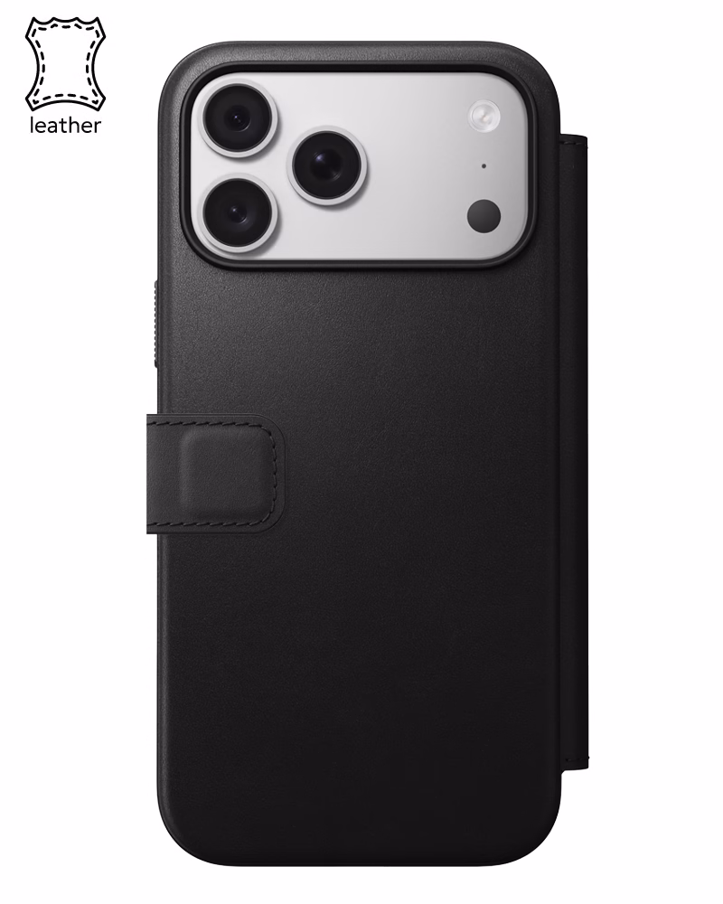 Шкіряний чохол-книжка Nomad Modern Camino для iPhone 18 Pro/17 Pro Black