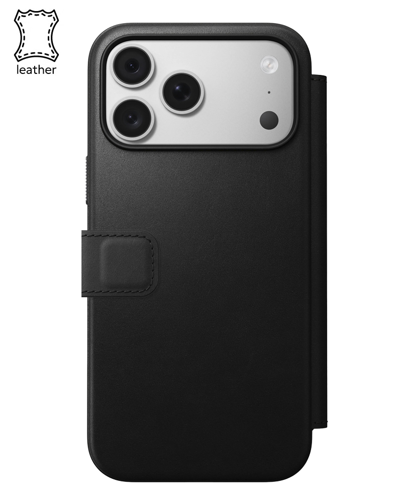 Шкіряний чохол-книжка Nomad Modern Camino для iPhone 18 Pro/17 Pro Black - 3 - 1