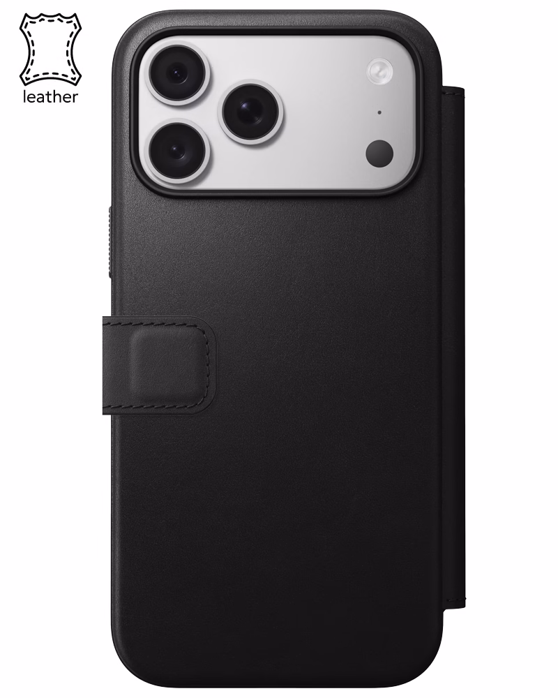Шкіряний чохол-книжка Nomad Modern Camino для iPhone 18 Pro Max/17 Pro Max Black