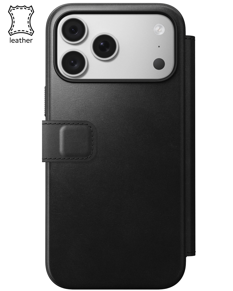 Шкіряний чохол-книжка Nomad Modern Horween для iPhone 18 Pro Max/17 Pro Max Black - 3 - 1