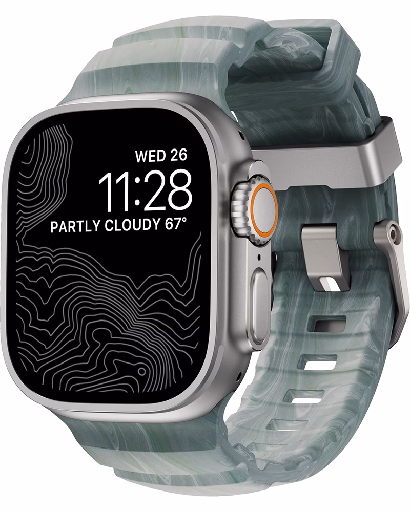 Ремінець Nomad Rocky Point для Apple Watch 46/49mm Sierra Stone (Natural Titanium Hardware)