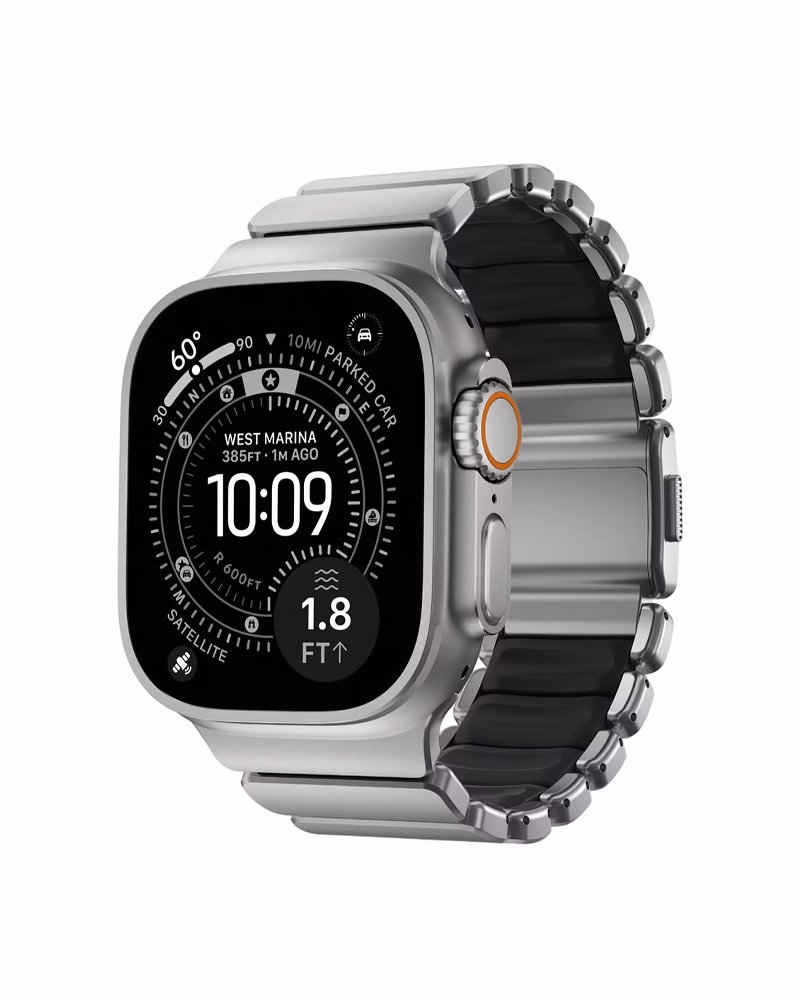 Ремінець Nomad Stratos для Apple Watch 49/46/45/44mm Natural Hardware Black