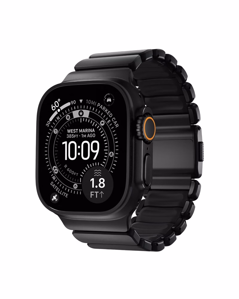 Ремінець Nomad Stratos для Apple Watch 49/46/45/44mm Black Hardware Black