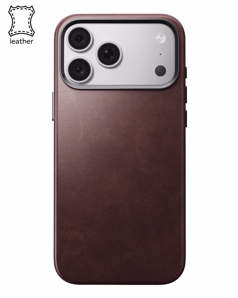 Шкіряний чохол Nomad Traditional Horween для iPhone 18 Pro/17 Pro Burgundy