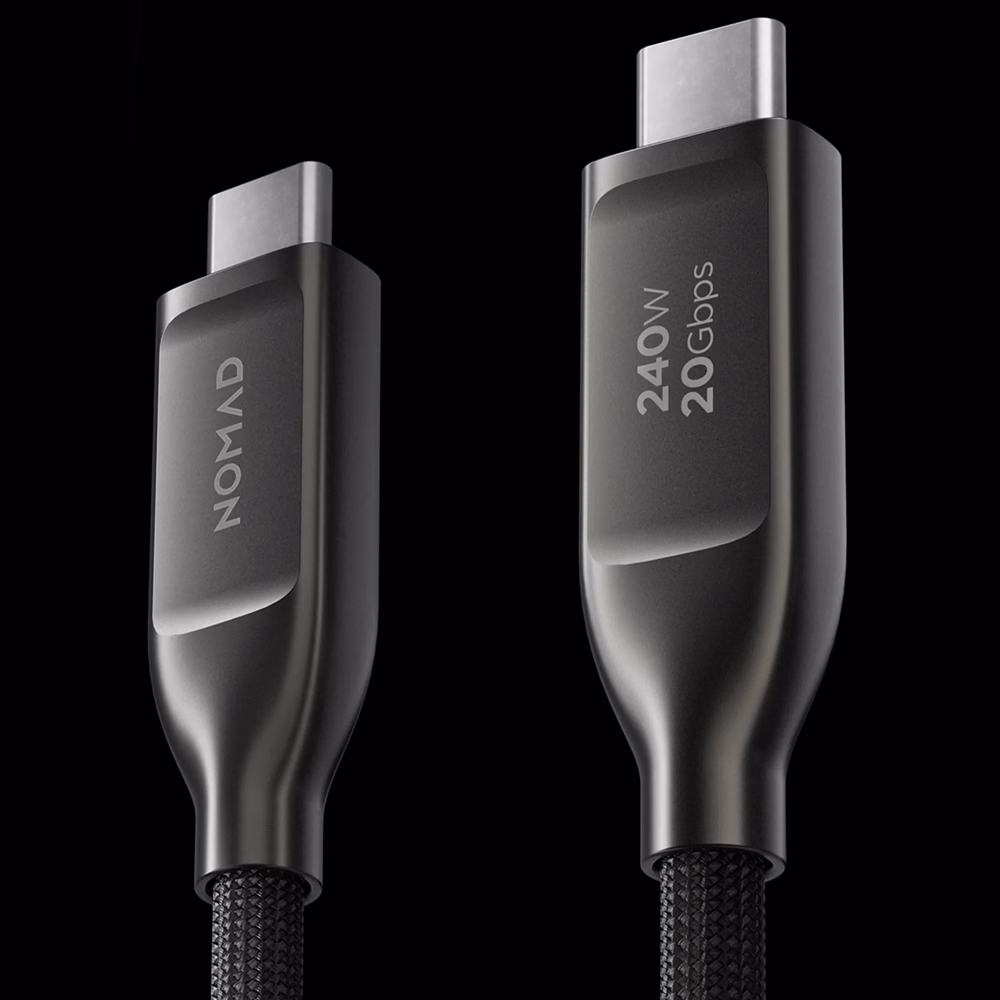 Кабель Nomad USB4 Kevlar 0.3m Carbide великим планом