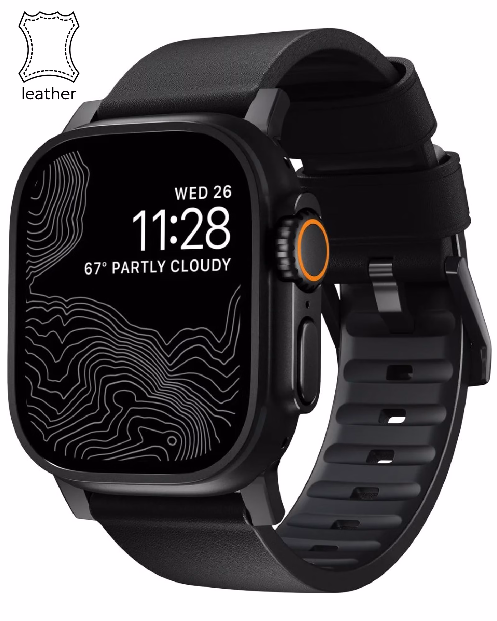 Ремінець для Apple Watch Nomad Active Band Pro Hardware Black 46mm/49mm