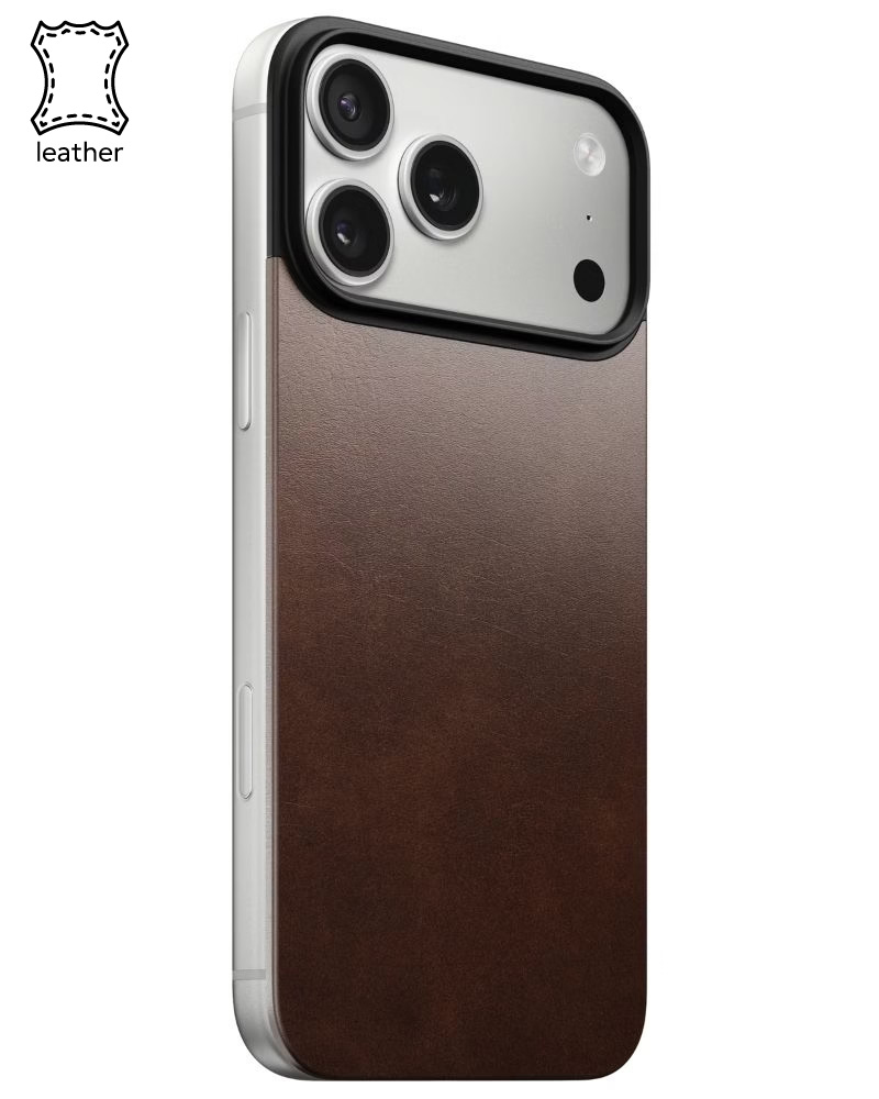 Шкіряний чохол Nomad Magnetic Horween Rustic Brown для iPhone 17 Pro Max - 3 - 1