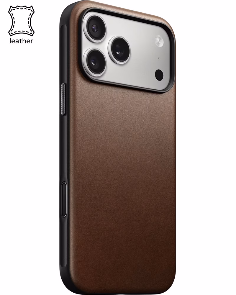 Шкіряний чохол Nomad Modern Brown для iPhone 17 Pro Max