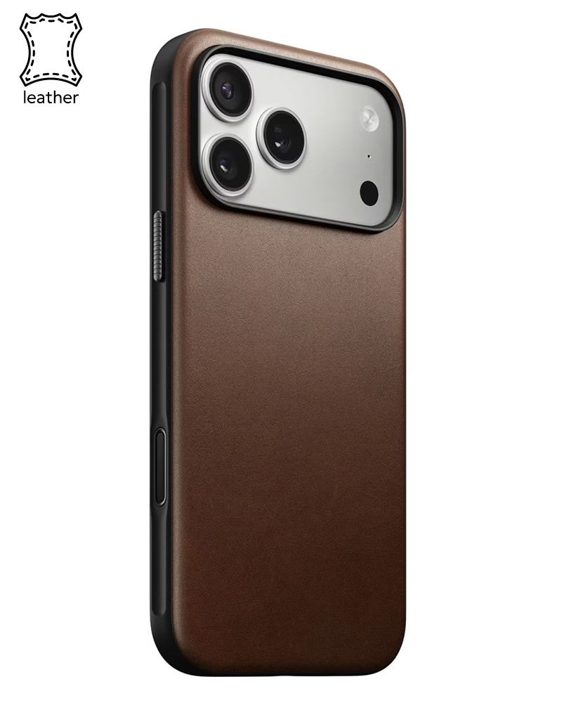 Шкіряний чохол Nomad Modern Brown для iPhone 17 Pro - 3 - 1