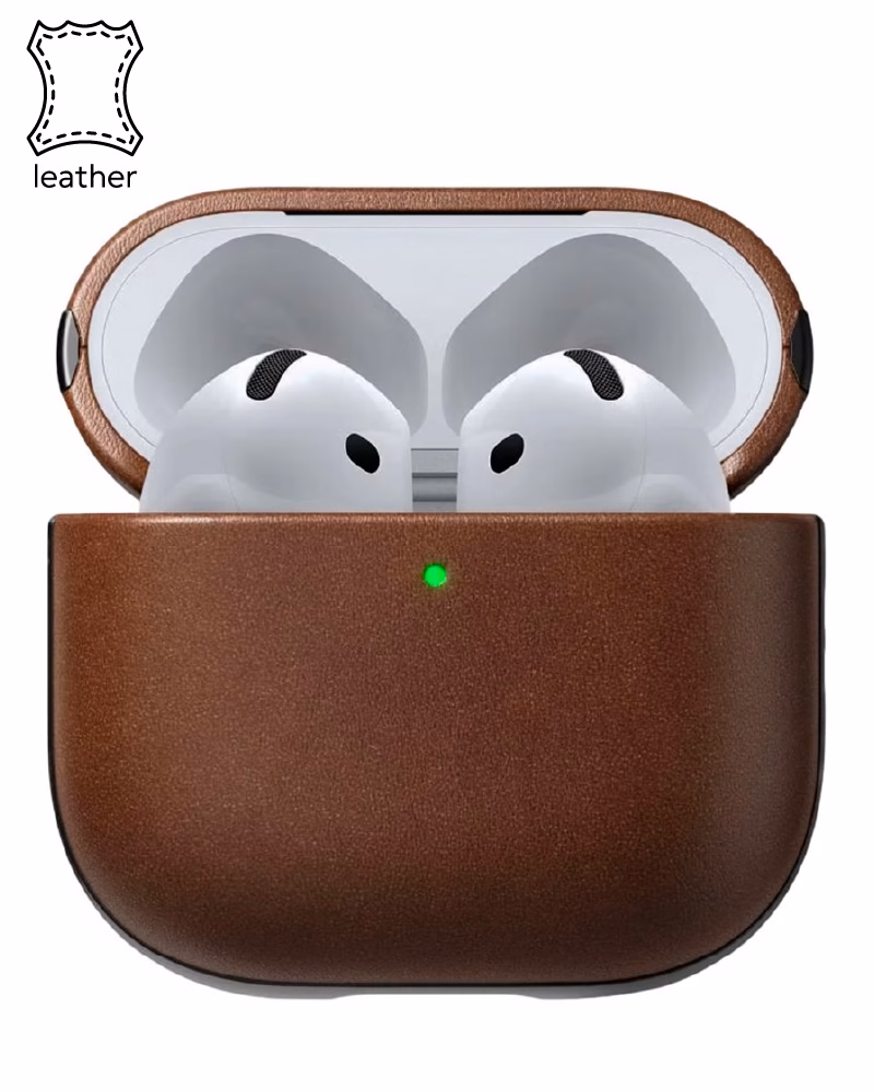 Чохол Nomad Modern Leather Brown для Airpods 4th Gen (NM014599858)