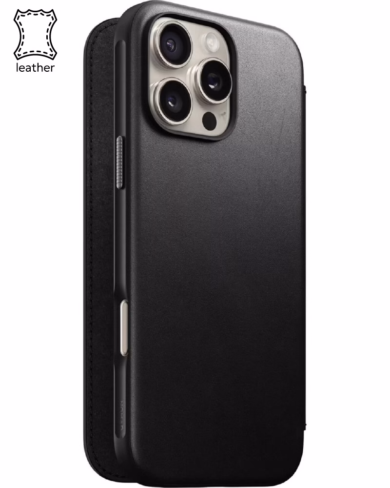 Чохол Nomad Modern Leather Folio Back for iPhone 16 Pro (NM01680185)