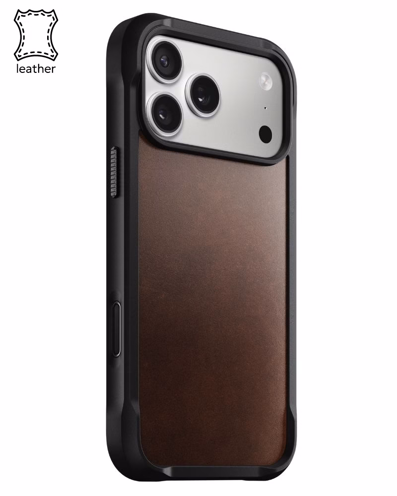 Шкіряний чохол Nomad Rugged Horween Rustic Brown для iPhone 17 Pro Max