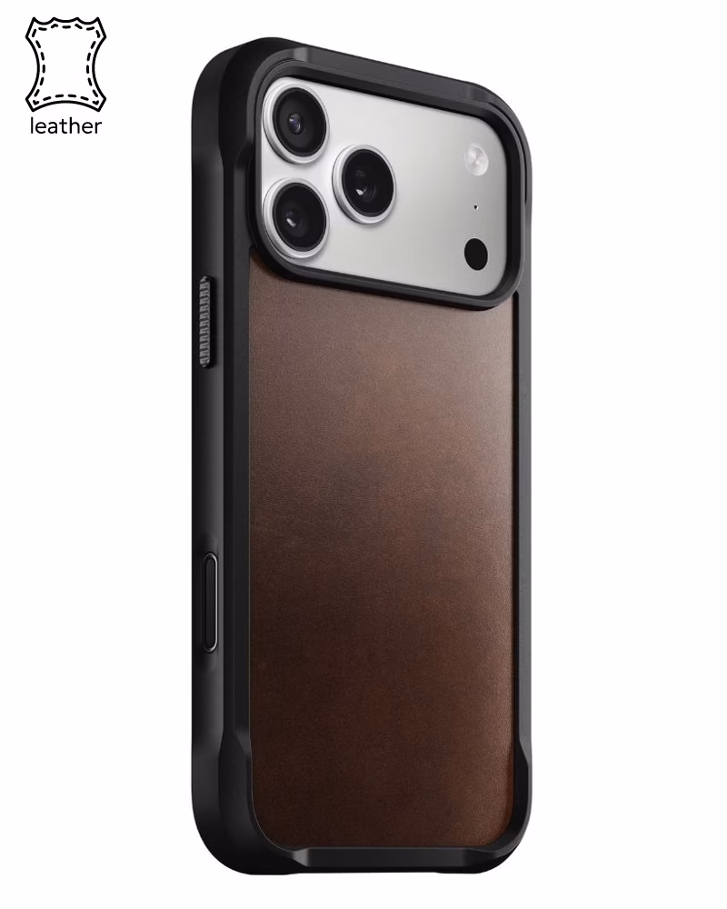 Шкіряний чохол Nomad Rugged Horween Rustic Brown для iPhone 17 Pro