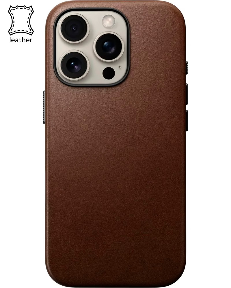 Шкіряний чохол Nomad Traditional Brown для iPhone 16 Pro Max (NM01389385) - 3 - 1