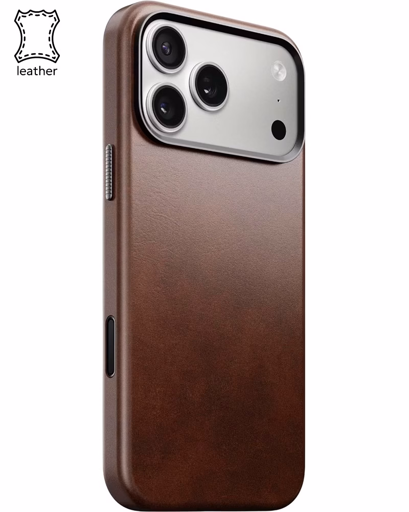 Шкіряний чохол Nomad Traditional Horween Rustic Brown для iPhone 17 Pro Max