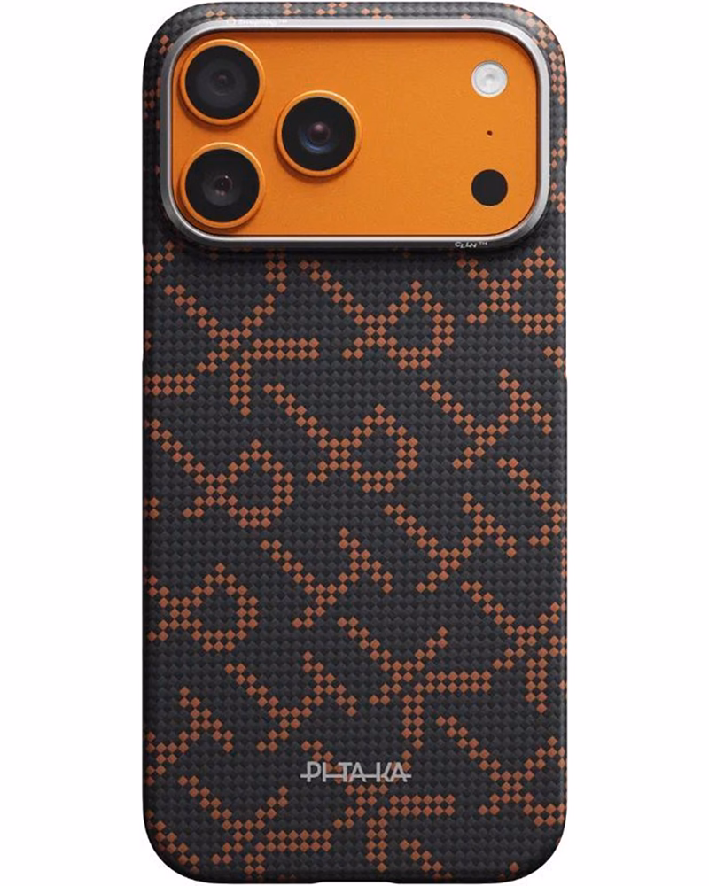 Чохол Pitaka Edge для iPhone 17 Pro Max Monogram Black/Orange