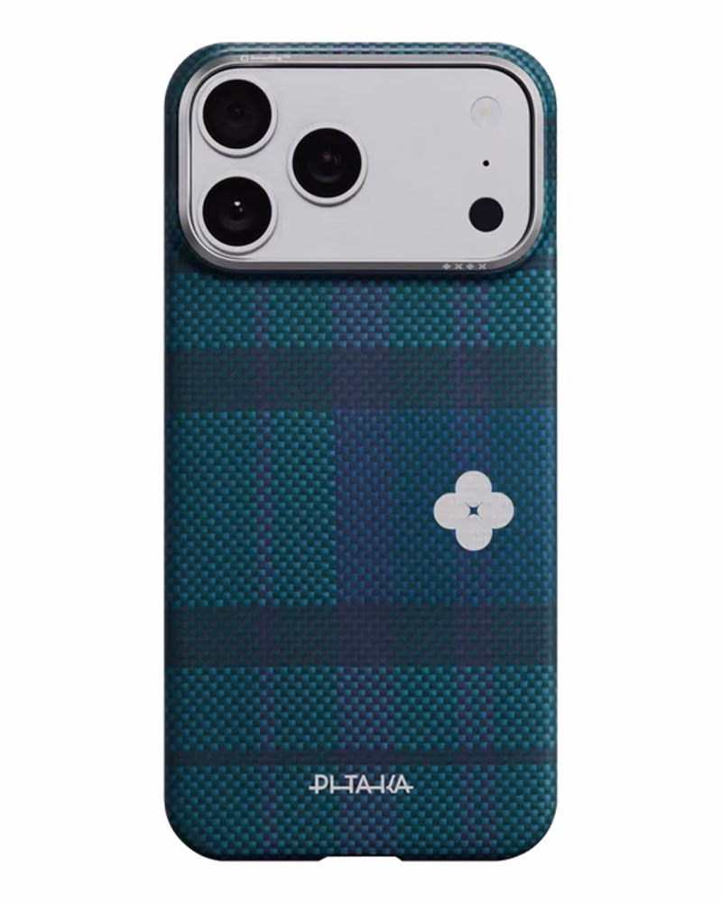 Чохол Pitaka Edge Ultra-Slim Flora in Grid для iPhone 17 Pro Forest Dawn