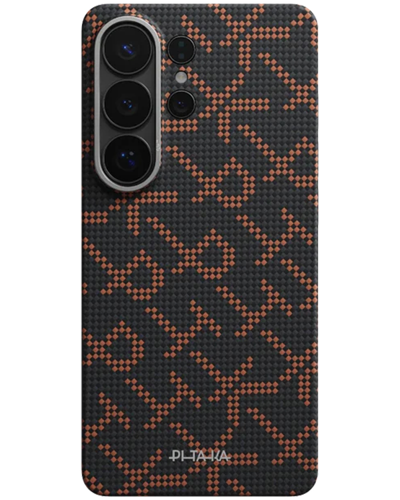 Чохол Pitaka Edge Ultra-Slim для Samsung Galaxy S26 Ultra Monogram Black/Orange - 3 - 1