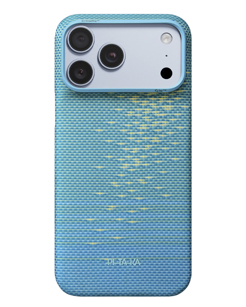 Чохол Pitaka Edge Ultra-Slim Glints of Gold Lucid Blue для iPhone 18 Pro/17 Pro - 3 - 1