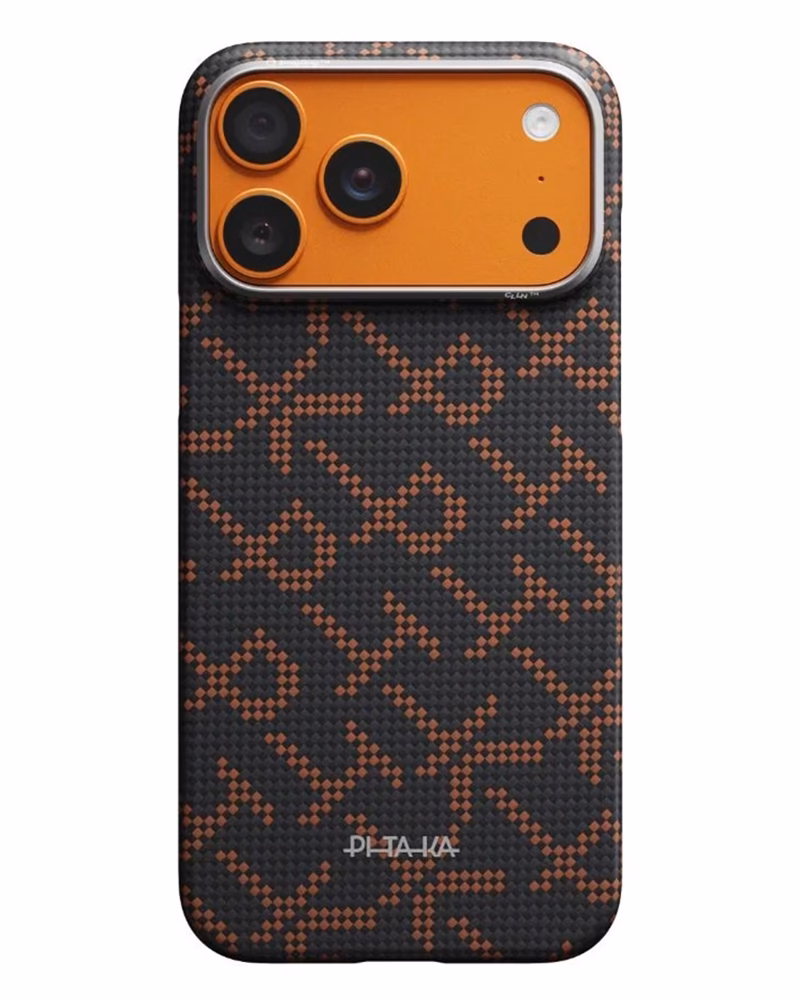 Чохол Pitaka Edge для iPhone 17 Pro Monogram Black/Orange