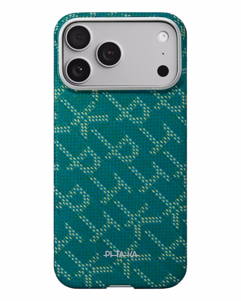 Чохол Pitaka Ultra-Slim Monogram для iPhone 17 Pro Green/Gold