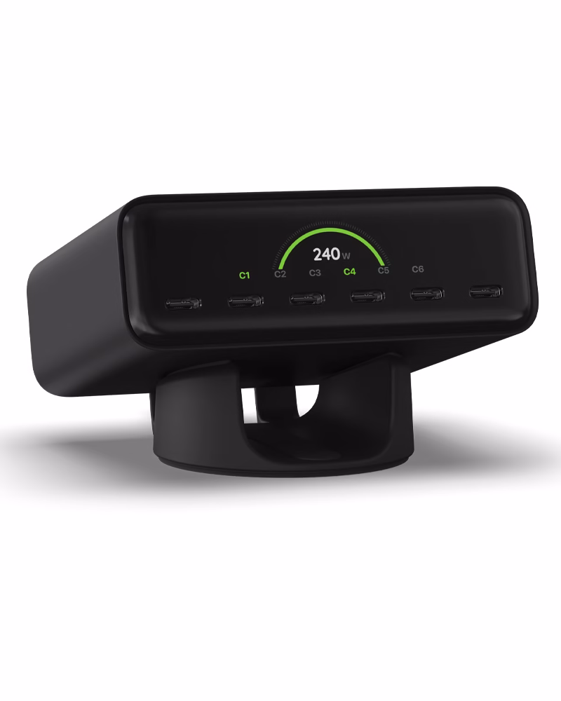 Настільний мережевий зарядний пристрій Satechi ChargeView 240W Black