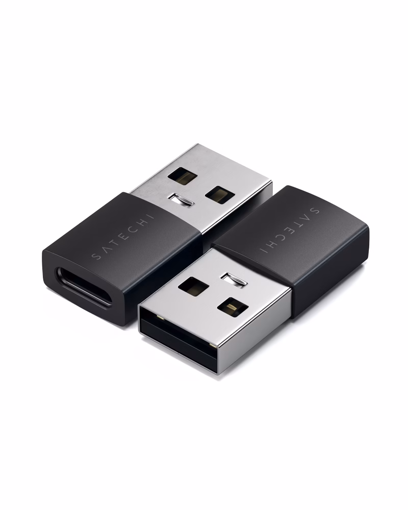 Перехідник Satechi з USB на Type-C Space Black (2 шт.)