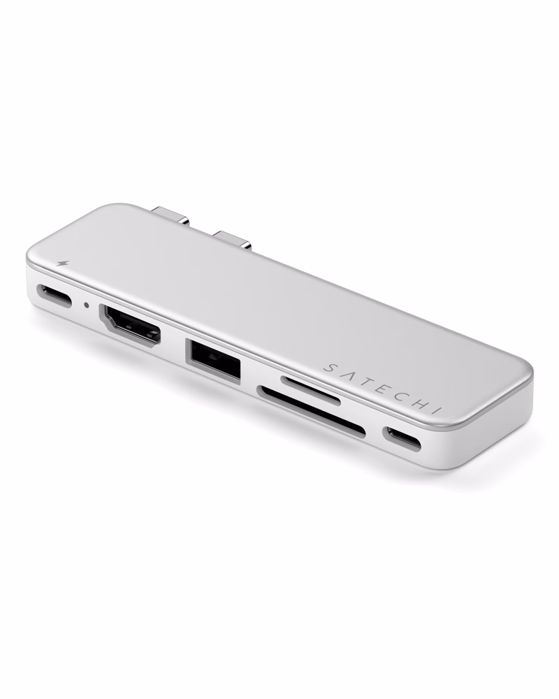 Хаб Satechi USB-C Snap Multiport Adapter Silver