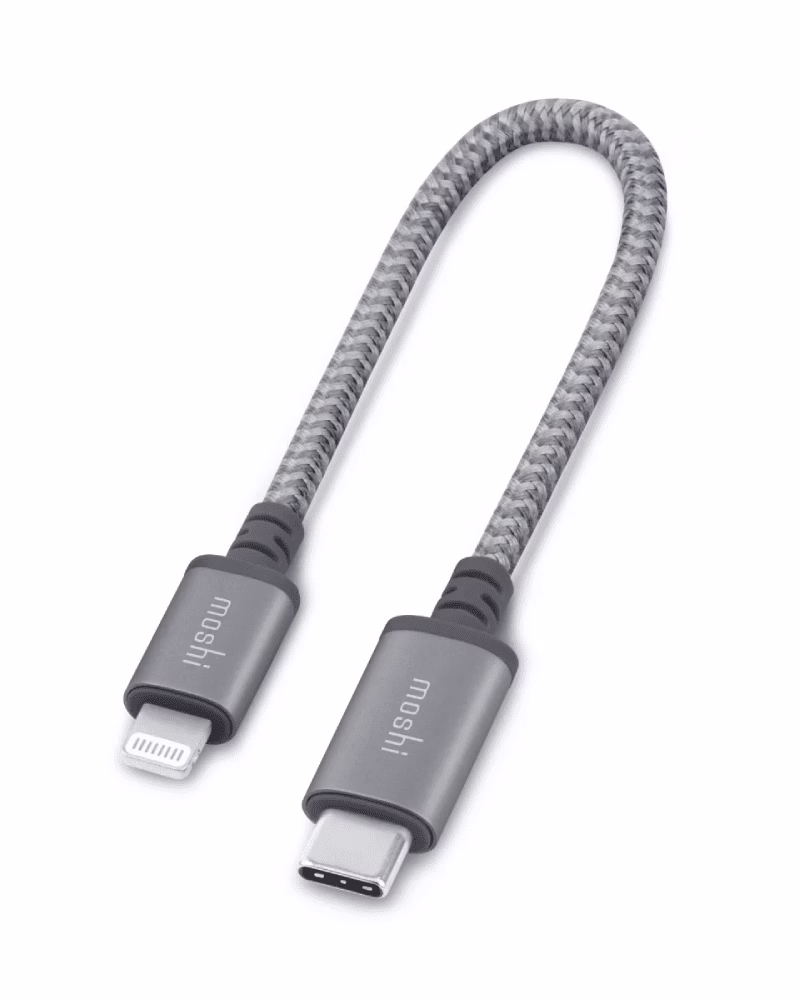 Кабель USB-C to Lightning Moshi Integra™ Cable Titanium Gray (0.25 m) 99MO084043