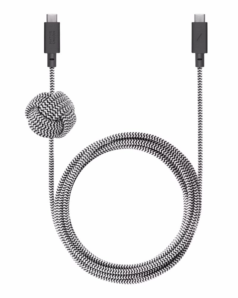 Кабель USB-C to USB-C Native Union Anchor Cable Pro 240W Zebra (3 m) ACABLE-C-ZEB-NP