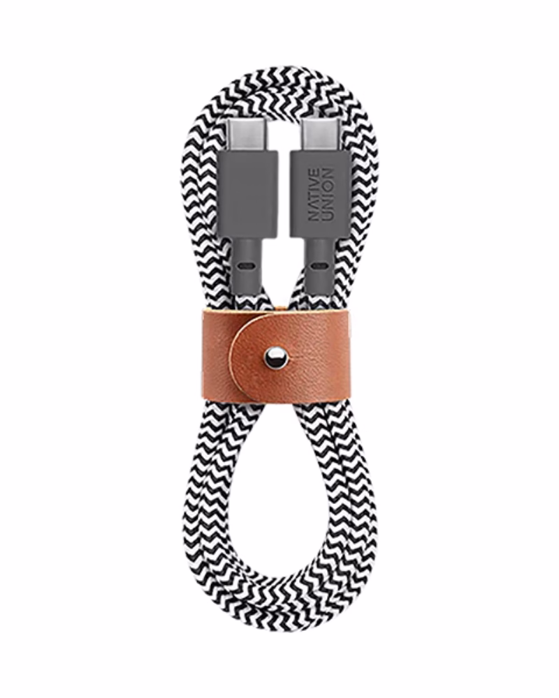 Кабель USB-C to USB-C Native Union Belt Cable Zebra (1.2 m) BELT-C-ZEB-2-NP