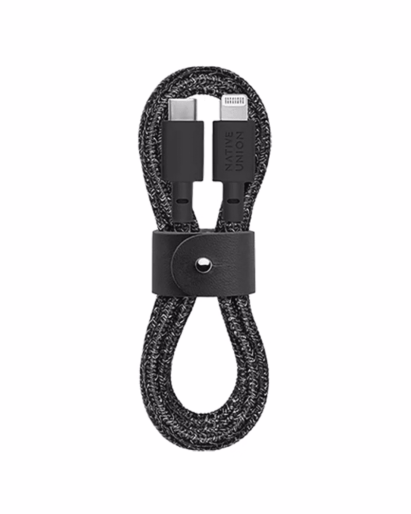 Кабель USB-C to Lightning Native Union Belt Cable Cosmos Black (1.2 m) BELT-KV-CL-CS-BK-2