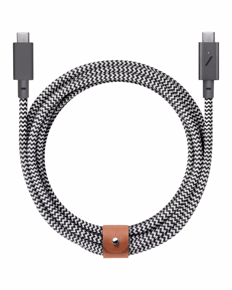 Кабель USB-C to USB-C Native Union Belt Cable Pro 240W Zebra (2.4 m) BELT-PRO2-ZEB-NP