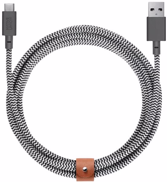 Кабель USB-A to USB-C Native Union Belt Cable Zebra (3 m)