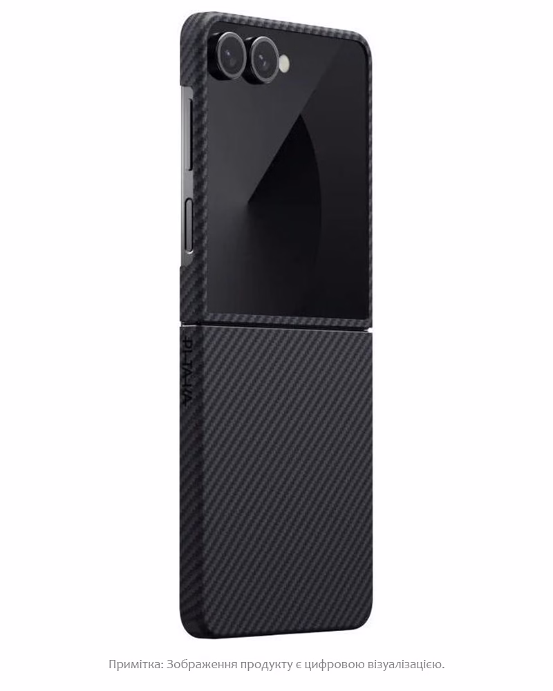 Чехол Pitaka Ultra-Slim Twill Black/Grey для Samsung Galaxy Z Flip 7 (FBFLIP7)