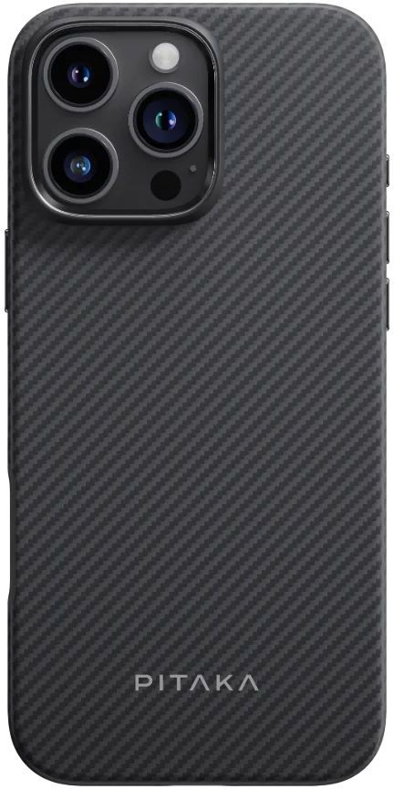 Чохол Pitaka Military-Grade Protective Classic Twill 600D Black/Grey для iPhone 16 Pro Max