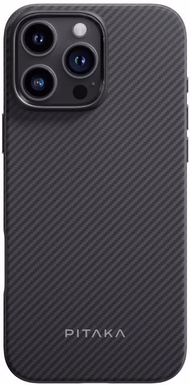 Чохол Pitaka Military-Grade Protective Case Classic Twill 600D Black/Grey for iPhone 16 Pro (KI1601PPA)