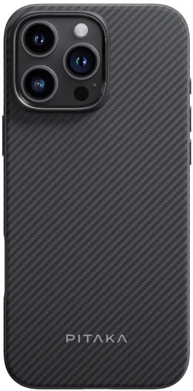 Чохол Pitaka Military-Grade Protective Case Classic Twill 600D Black/Grey for iPhone 16 Pro (KI1601PPA)