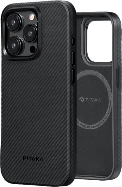 Чохол-накладка Pitaka MagEZ Case Pro 4 Twill 600D Black/Grey для iPhone 15 Pro
