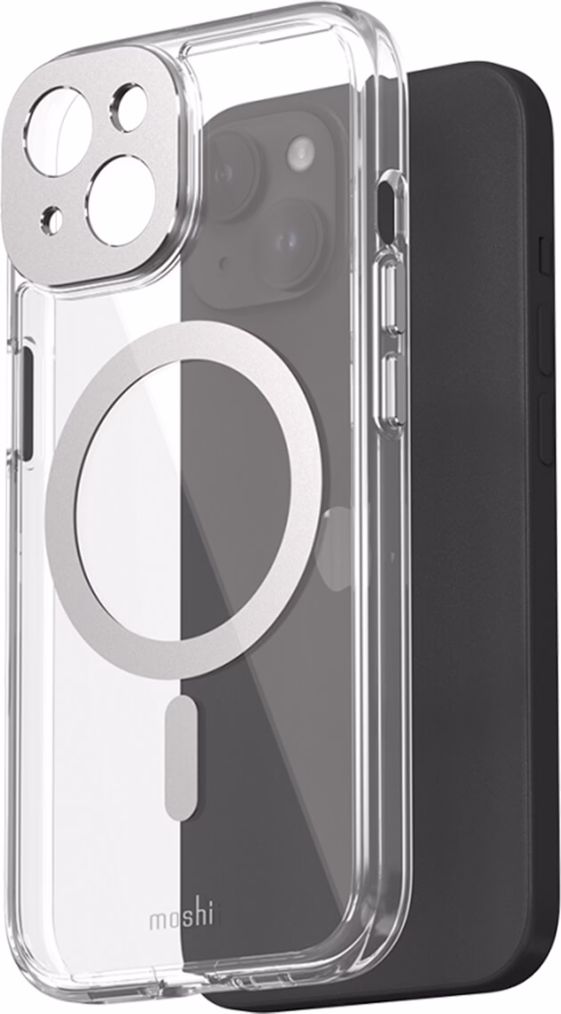 Чехол-накладка Moshi iGlaze Slim Hardshell Case Luna Silver для iPhone 15